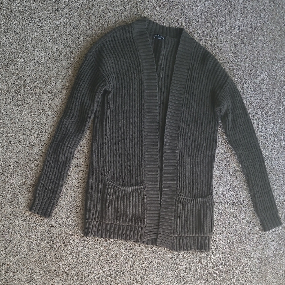 Express Dark Brown Ribbed Sweater